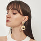 Jewelry Personality Exaggerated Creative Metal Shell Earrings Women's Geometric Irregular Stud Earrings Trend Earrings