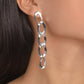 E158 Exaggerated Personality Long Earrings Glossy Chain Retro Cool Fashion Geometric Earrings Women