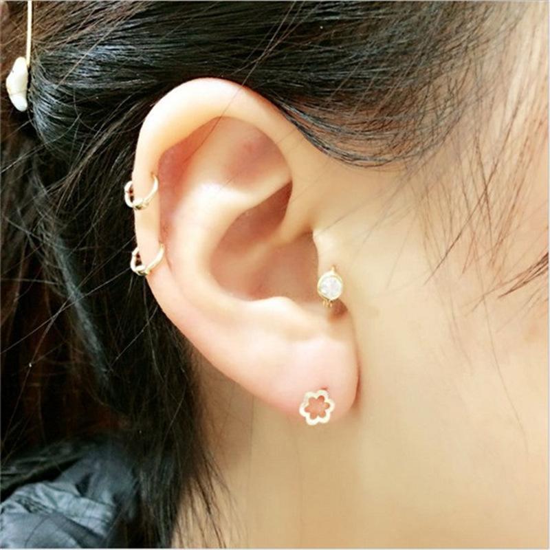 Simple Pattern Shape Stud Earrings Classic Versatile Female Earrings