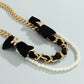 Temperament small velvet cloth chain pearl waist chain fashion retro diamond small butterfly belt body chain