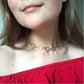 Necklace Jewelry Retro Alloy Hollow Peach Heart Necklace Necklace Personality Simple Necklace Clavicle Chain Female