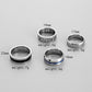 ins simple punk trend stainless steel retro Roman numerals drop oil four-piece ring ring male