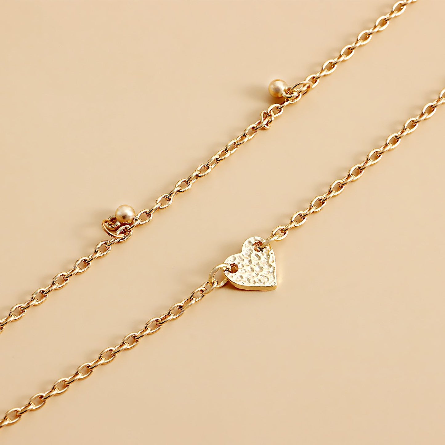 Jewelry double-layer alloy bead love pendant waist chain female hot girl decoration waistchain