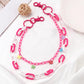 Jewelry Versatile Color Resin Butterfly Pendant Acrylic Chain Ring Buckle Double Pants Chain