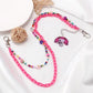 Ornaments Fashion Versatile Color Rice Beads Resin Chain Double Pants Chain Cute Cartoon Little Girl