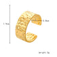 Chao Baita high-end sense cold stainless steel opening wide side hammer pattern adjustable ring