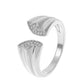 ins simple butterfly ring female fashion temperament micro-inlaid zircon metal opening index finger ring personality ring