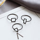 Simple Design Geometric Ring Triangular Square Round Mashup Ring Market