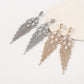 E1975 Retro creative rhinestone tassel earrings light and mature temperament dinner party party geometric earrings