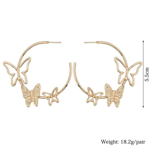 Summer Popular Butterfly Element Earrings Ornaments Simple and Popular Earrings