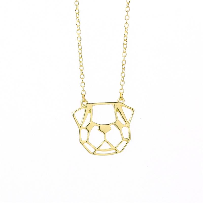 Jewelry popular hollow pug necklace supply