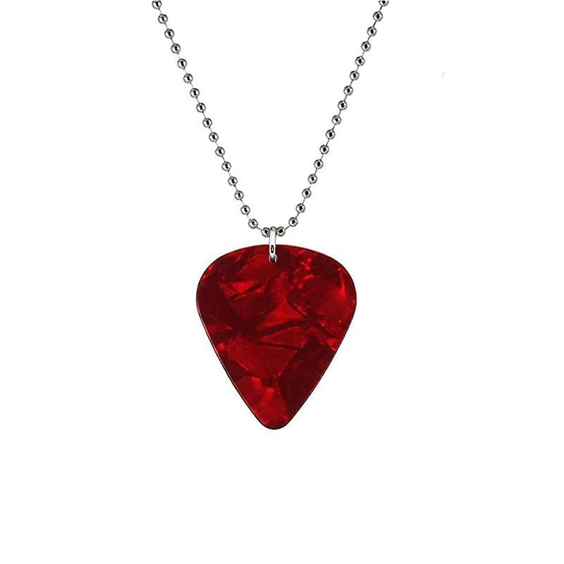 Explosive Hellfire Club Necklace for Men and Women Stranger Things Love Pendant Guitar Pick Necklace