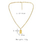 Stainless steel gold-plated square letter pendant ins cold simple trend retro collarbone necklace