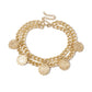 Jewelry geometric u-shaped retro embossed necklace retro exaggerated multi-layer portrait thick chain necklace
