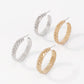 E144 Simple C-shaped fashion earrings metal twist braid exaggerated earrings punk night earrings for women