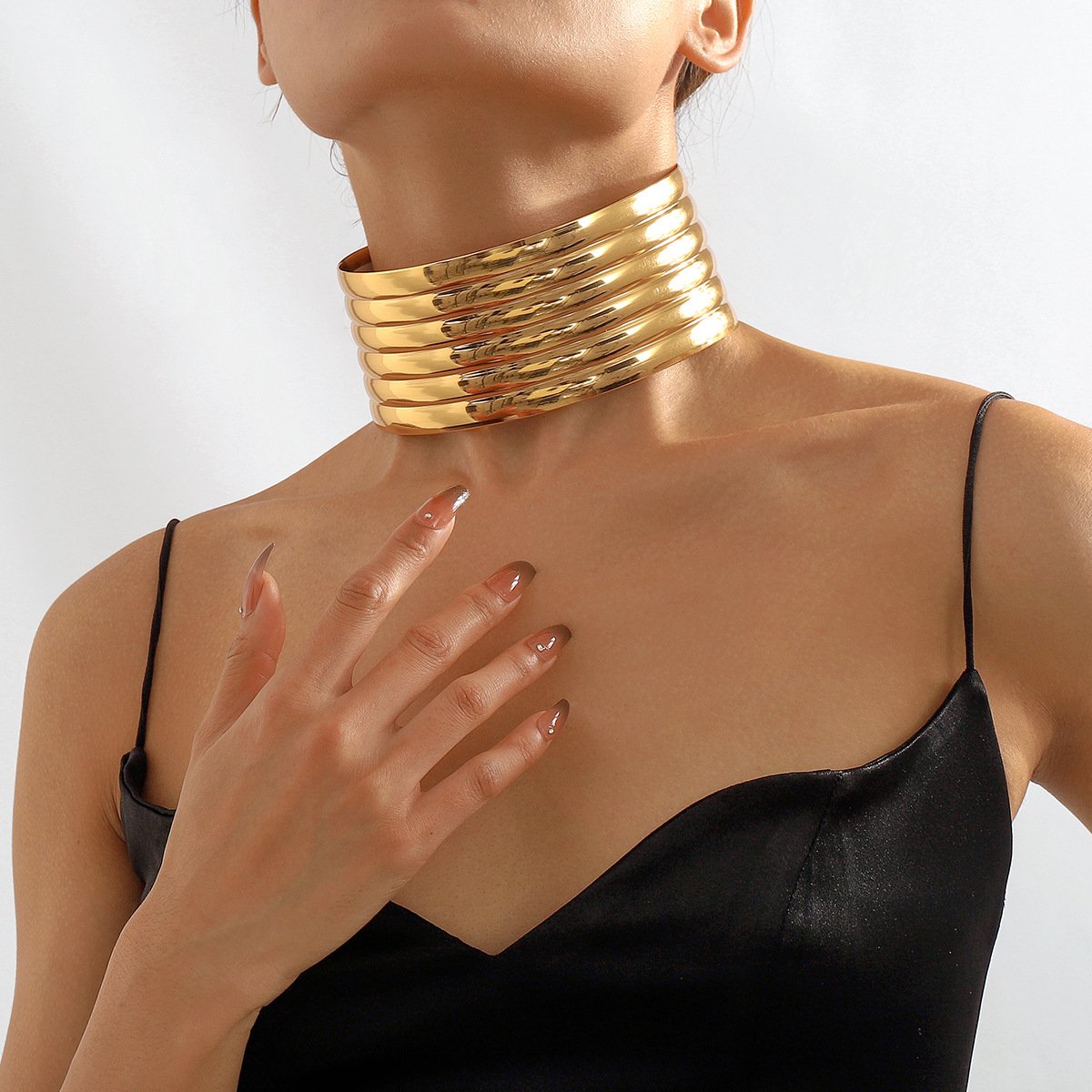 N1847 African ethnic tribal geometric collar personality exaggerated necklace chokernecklace