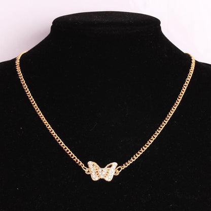 Jewelry Trend Single Butterfly Pendant Necklace Simple Fashion Versatile Women's Necklace