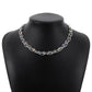 N176 Niche Hip Hop Design Necklace Colorful Resin Eye Personality Necklace Double Stacked Necklace