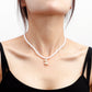 Jewelry Imitation Pearl Stitching Cartoon Bear Necklace Female Ins Hip Hop Punk Geometric Necklace