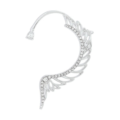 E1253 Internet celebrity ear bone clip fashion cold wing earrings geometric micro-inlaid personality earrings
