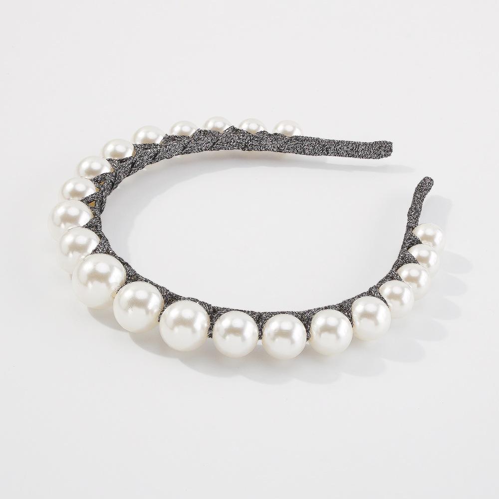 F3456 fashion hair hoop imitation pearl temperament lady hair accessories net red palace pressing hair head hoop female