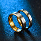 Couple love lettering stainless steel ForeverLove ring 4/6mm gold and silver couple jewelry