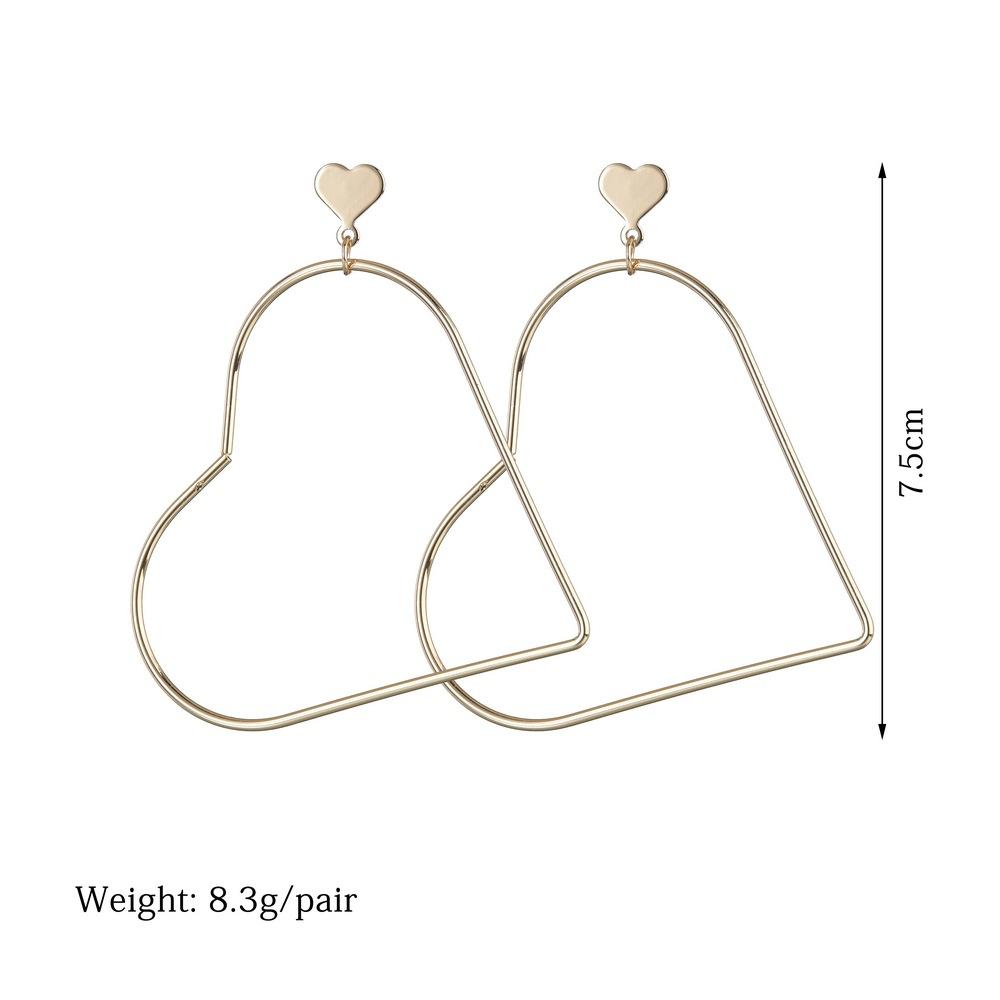 Simple Fashion Size Peach Heart Earrings Exaggerated Earrings Ladies Accessories