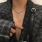 Ins retro short cross sweater chain female net red simple necklace fashion temperament clavicle chain