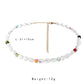 Fashion Geometric Pearl Glass Necklace Bohemian Personality Elegant Clavicle Necklace Female