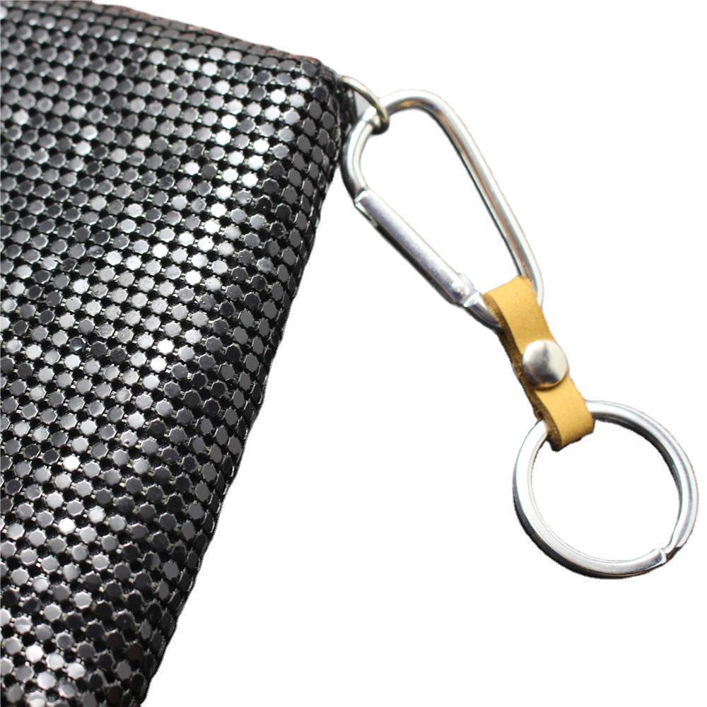 The first layer of cowhide key chain mountaineering bag pendant buckle large aluminum spring hanging buckle outdoor simple and light cup buckle