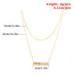 Jewelry Irregular One-word Horizontal Strip Pendant Necklace Women's Double Bead Chain Necklace Clavicle Chain