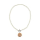 Jewelry personality design crystal smiling face natural pearl OT buckle short necklace ins temperament clavicle chain female