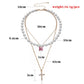 Jewelry Trend Full Diamond Cross Pendant Necklace Female Acrylic Butterfly Pearl Necklace