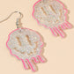 Gothic exaggerated acrylic irregular earrings ins transparent resin smiley face earrings Halloween