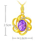 Explosive Jewelry Fashion Amethyst Pendant Necklace Women's Niche Design Clavicle Chain Jewelry