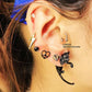 Long tail leopard cat animal earrings fashion creative piercing earrings jewelry