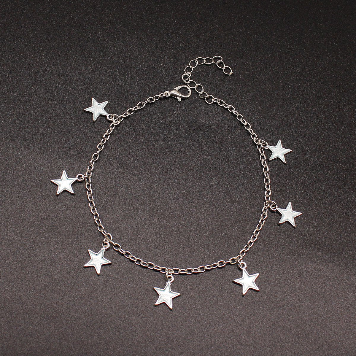 Jewelry blue fluorescent five-pointed star feet decorated with su anklet ladies beach anklet jewelry