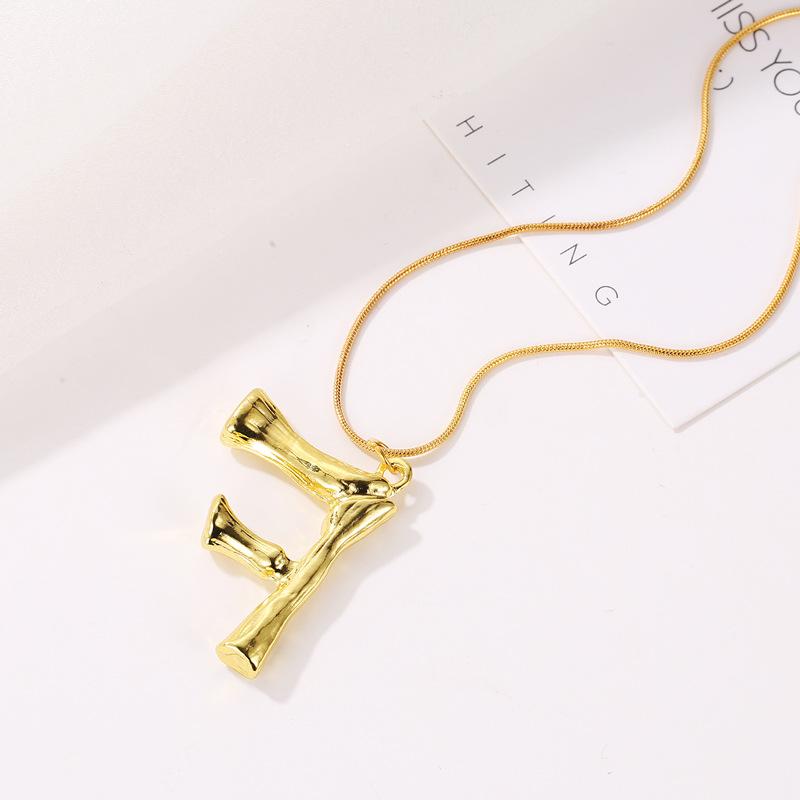 ins letter clavicle chain fashion trend 26 English letter necklace retro personality temperament net red necklace