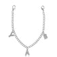 Jewelry personality diamond letter BAY pendant shoe chain accessories female punk simple niche shoe decoration