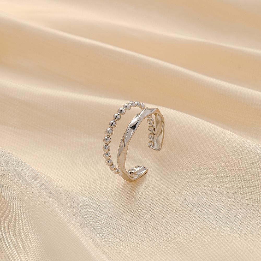 Fashionable simple and lovely color tone dripping oil stainless steel open ring female all-match personalized titanium steel ring