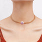 Jewelry Flat Pearl Print Necklace Necklace Women's Fresh Light Luxury Niche Metallic Necklace