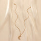 Fashion personality design sense niche metal 3D three-dimensional moon pendant necklace crescent moon necklace clavicle chain female