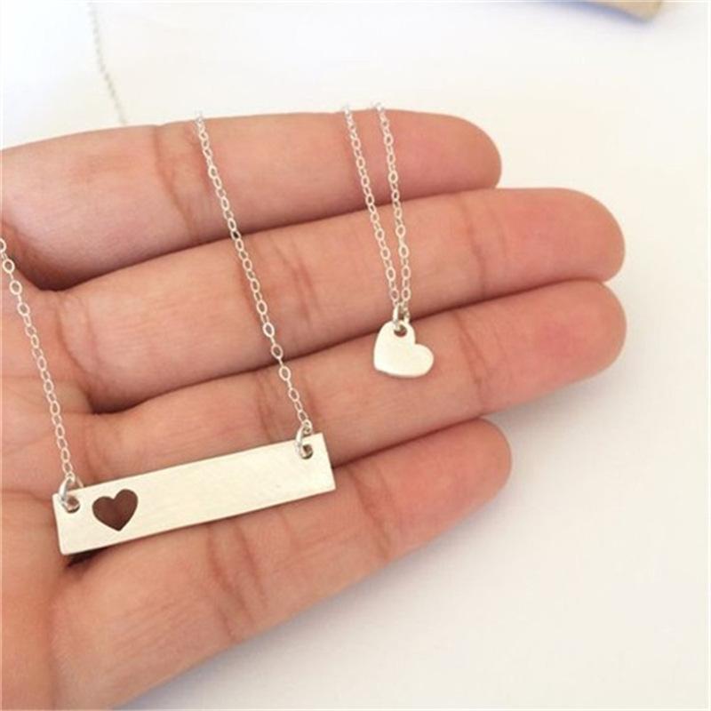 Necklace Personality Peach Heart Mother and Child Necklace Creative Mother Daughter Clavicle Chain Jewelry For Women