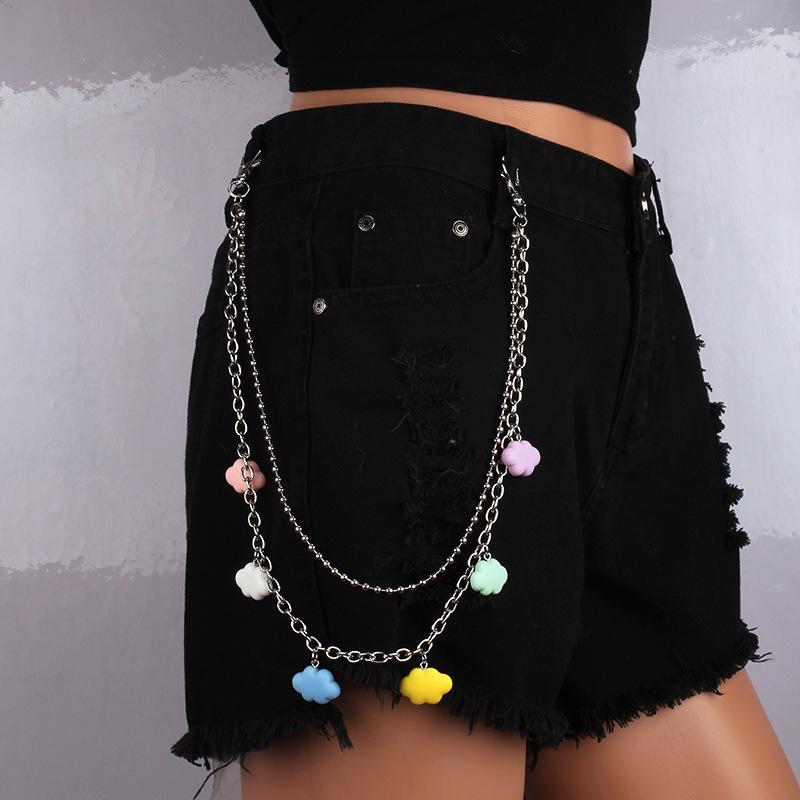 Metal Pants Chain Personality Cloud Pendant Waist Chain Punk Hip Hop Versatile Accessories