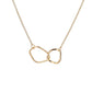 INS fashion simple irregular size circle double ring interlocking necklace street fashion jewelry
