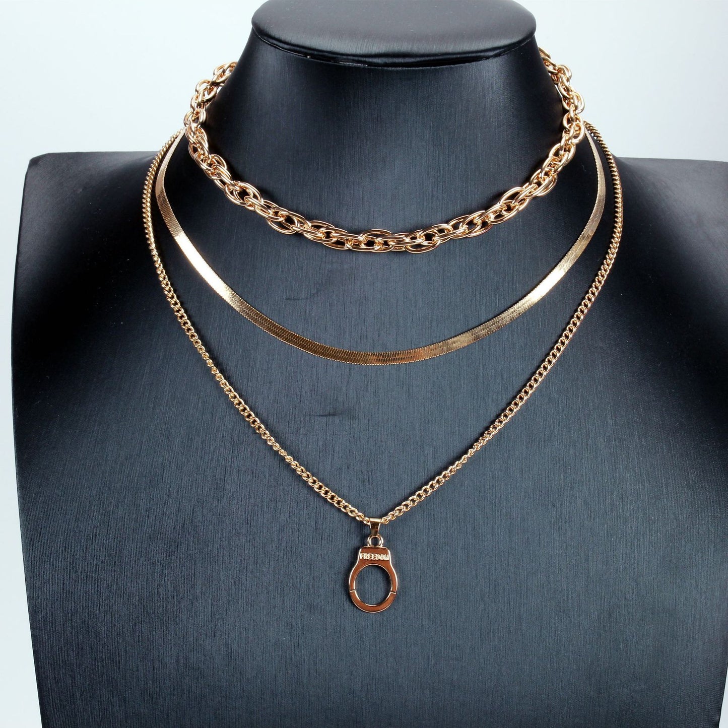 Jewelry Retro Twist Chain Snake Bone Chain Necklace Hip Hop Multi-layer Versatile Tide Brand Letter Necklace