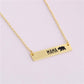 Simple Fashion Mother Bear Necklace Clavicle Chain Alloy MAMA Pendant Necklace Mother's Day Gift