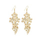 Multi-layer ice flower leaf earrings exaggerated earrings accessories