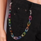 Resin transparent fruit color chain color fashion multi-layer chain trend U-shaped socket pants chain