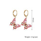 Cute Painted Butterfly Earrings Retro Drip Oil Computer Chip Earrings Female Jewelry
